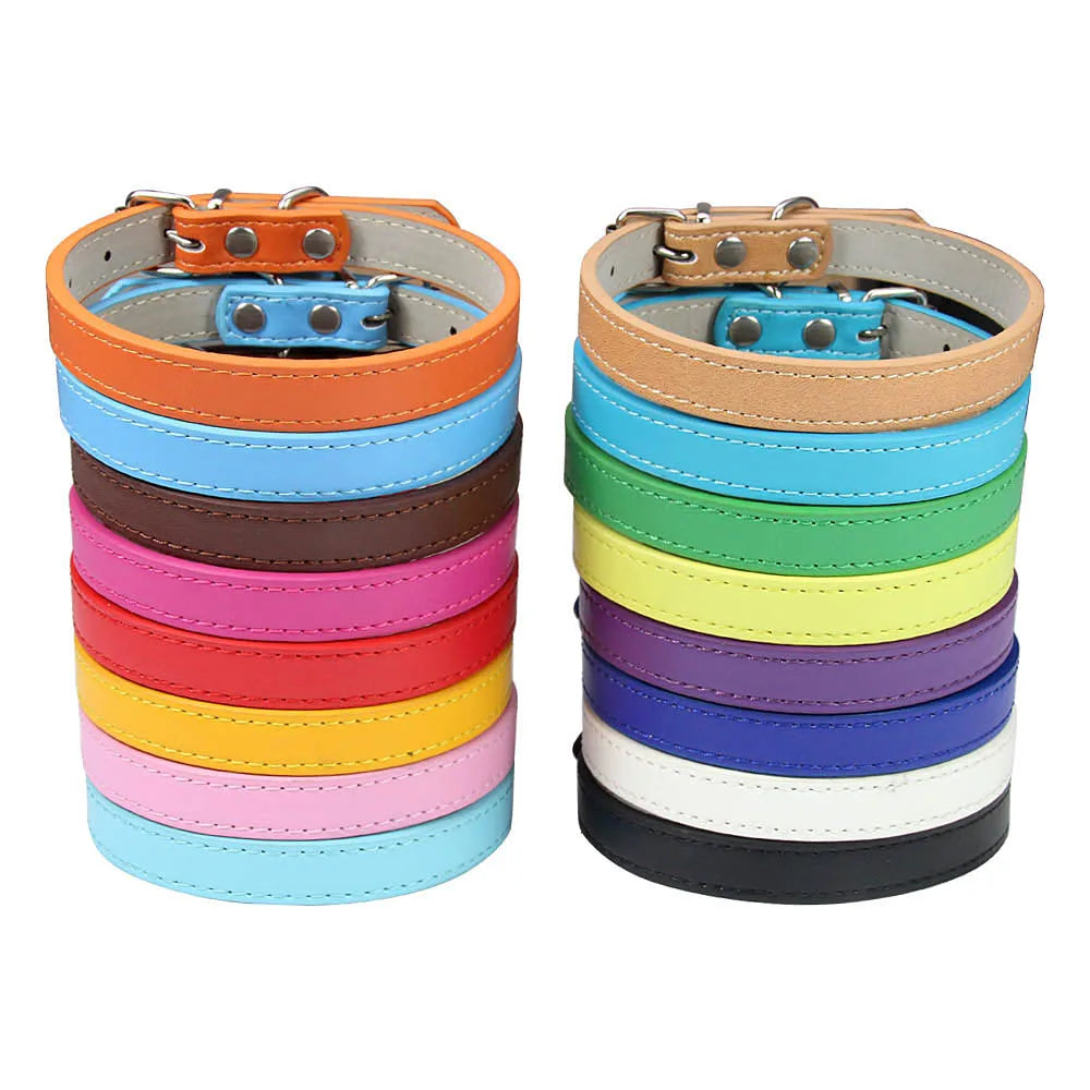 Coleira LuxPet – Estilo e Conforto em Couro PU para Cães e Gatos