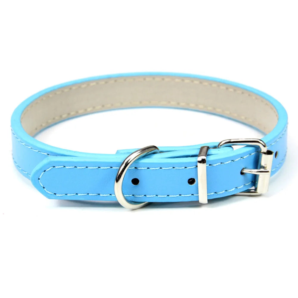 Coleira LuxPet – Estilo e Conforto em Couro PU para Cães e Gatos