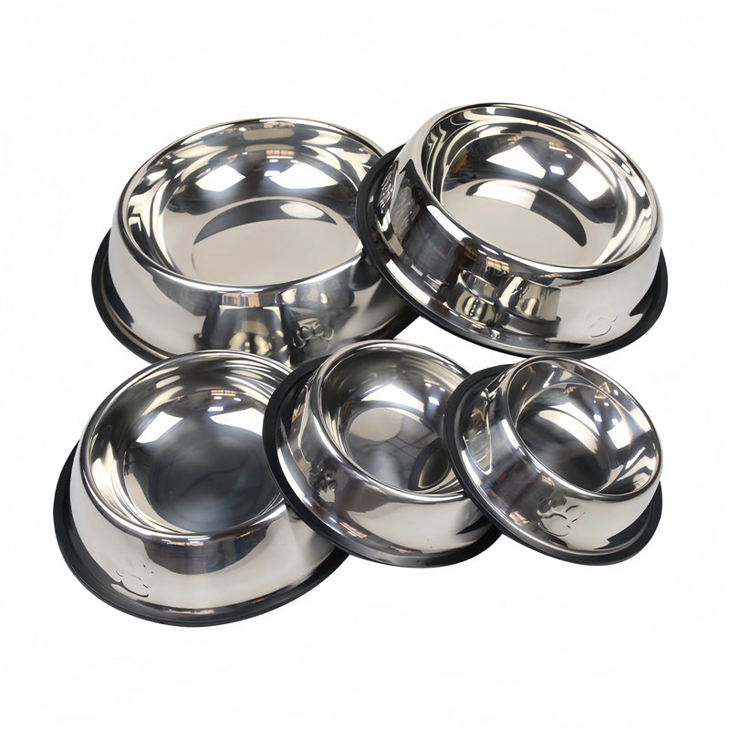 Comedouro e Bebedouro Inox Premium Antiderrapante para Cães