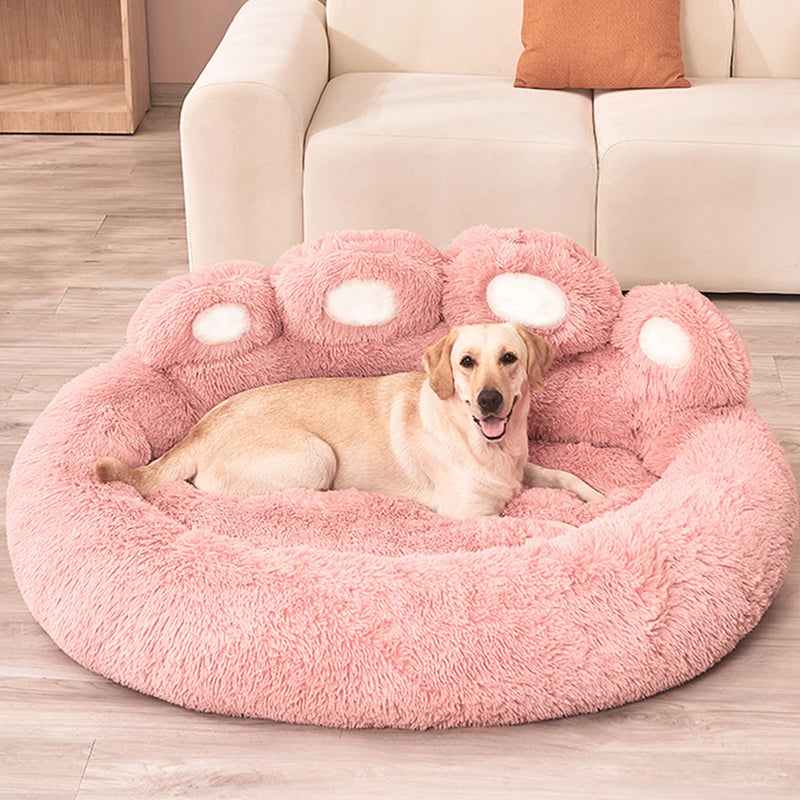 Cama para cães e gatos, formato de pata de urso