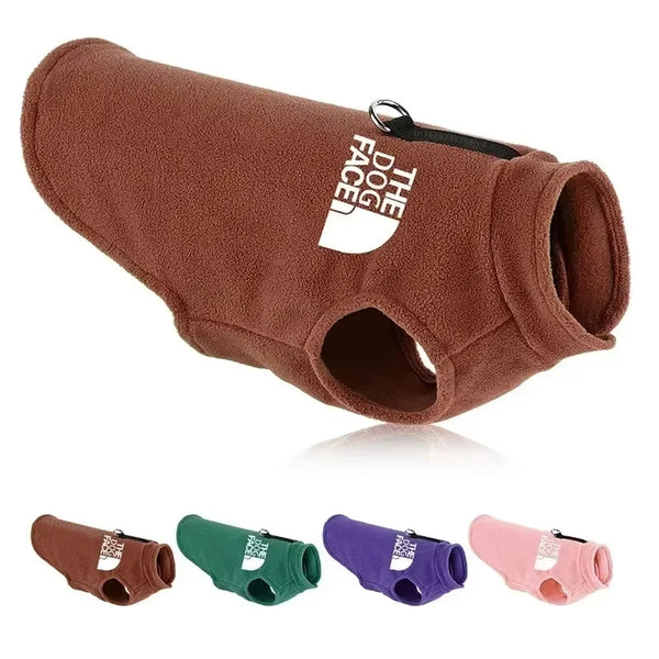 Roupa de Frio com Estampa Geométrica para Cães e Gatos – Colete de Lã Fleece para Pets Pequenos e Médios